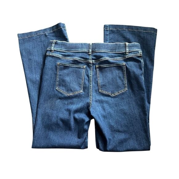 SPANX Flare Midnight Shade High Rise Pull-On Stretch Jeans Dark Wash XL - Picture 7 of 10